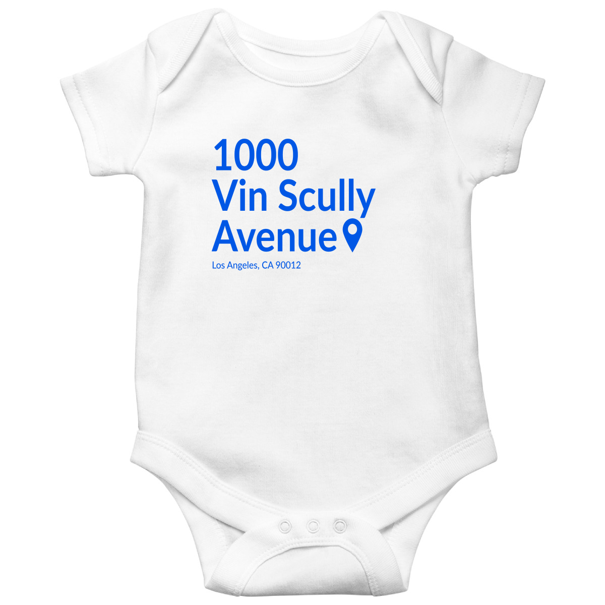 Los Angeles Baseball Stadium Baby Bodysuits | White