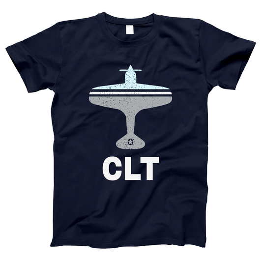 Fly Charlotte CLT Airport Women's T-shirt | Navy