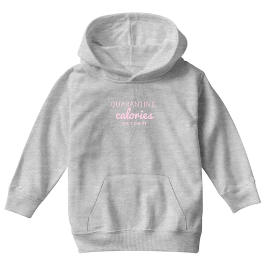 Quarantine Calories Kids Hoodie | Gray