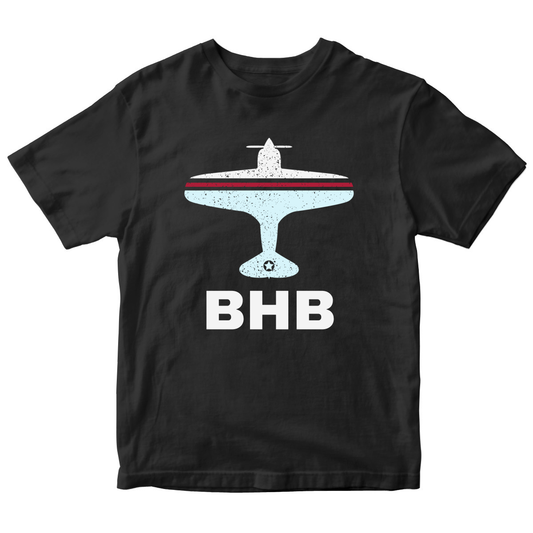 Fly Bar Harbor BHB Airport Kids T-shirt
