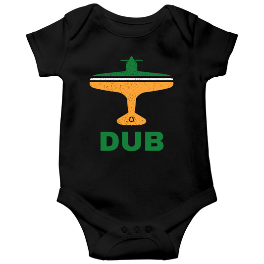 Fly Dublin DUB Airport Baby Bodysuits | Black