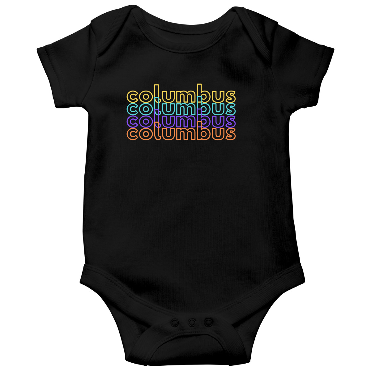 Columbus Baby Bodysuit | Black