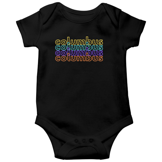 Columbus Baby Bodysuit | Black