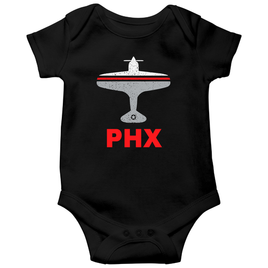 Fly Phoenix PHX Airport Baby Bodysuits | Black