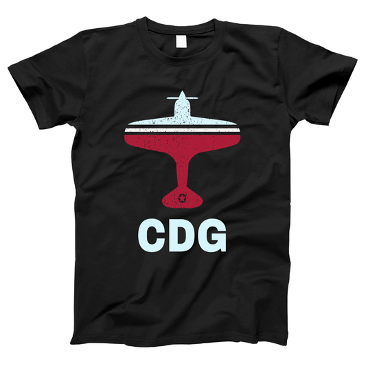 Fly Paris CDG Airport Women's T-shirt | Black