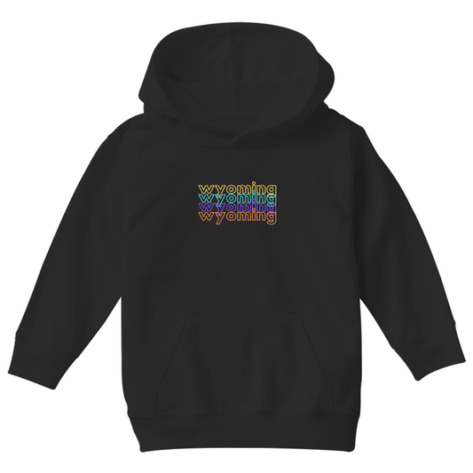 Wyoming Kids Hoodie | Black