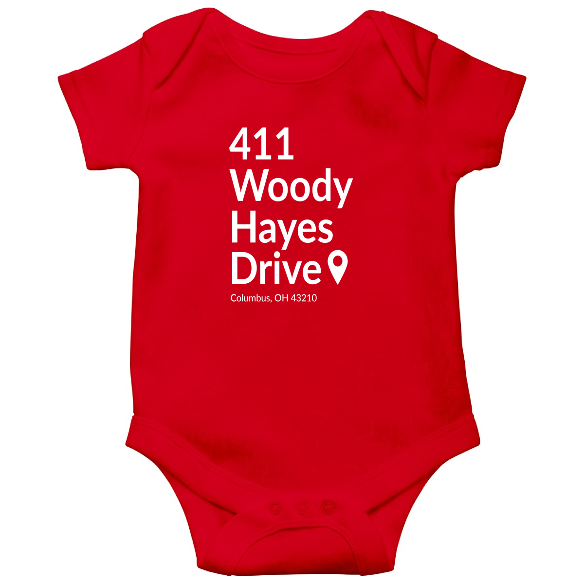 Ohio State Football Stadium Baby Bodysuits | Red