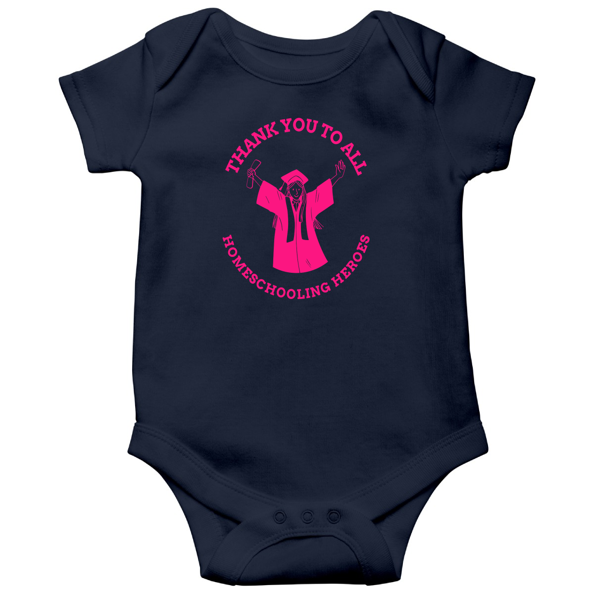 School-1 Baby Bodysuits | Navy