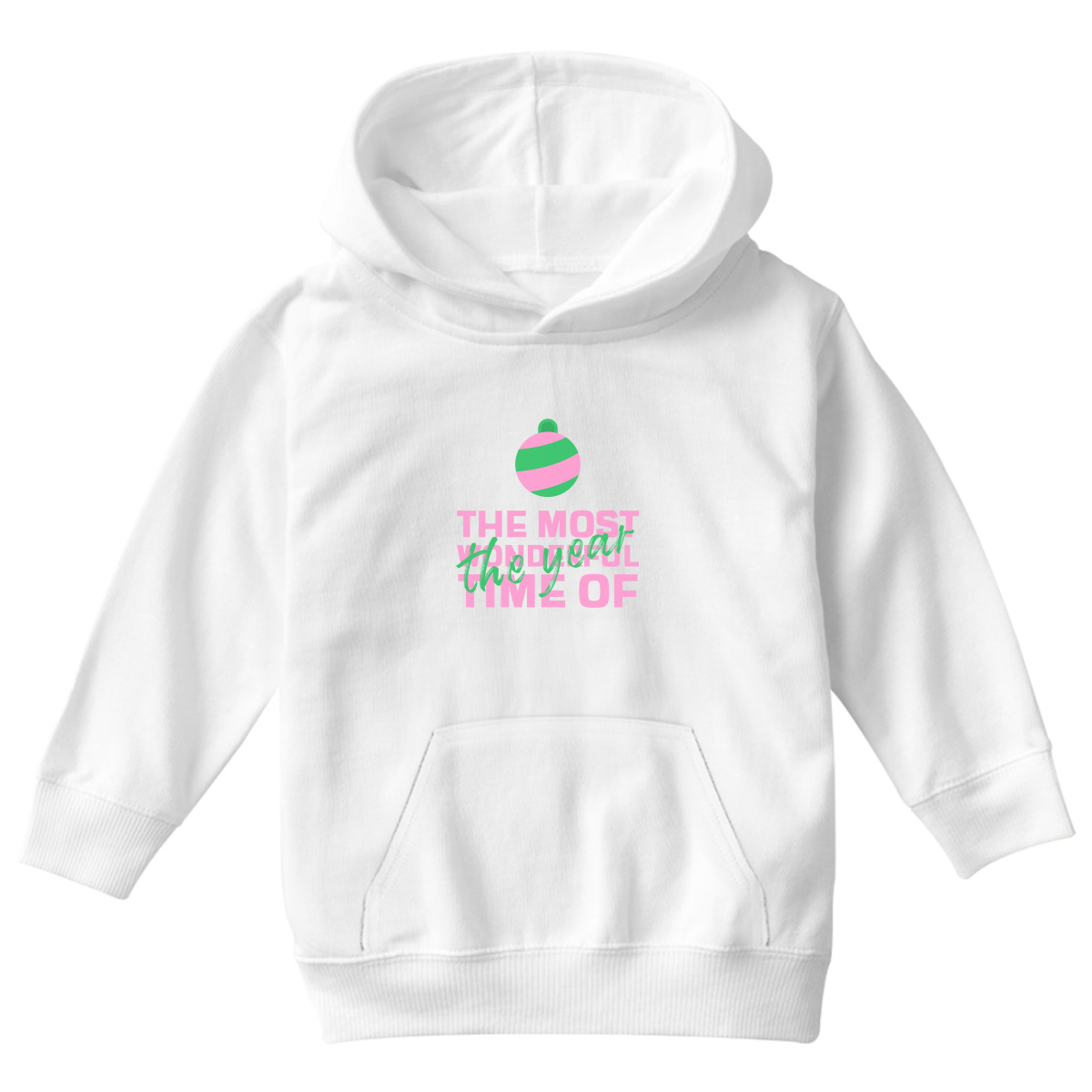 The Most Wonderful Time of the Year Kids Hoodie | White