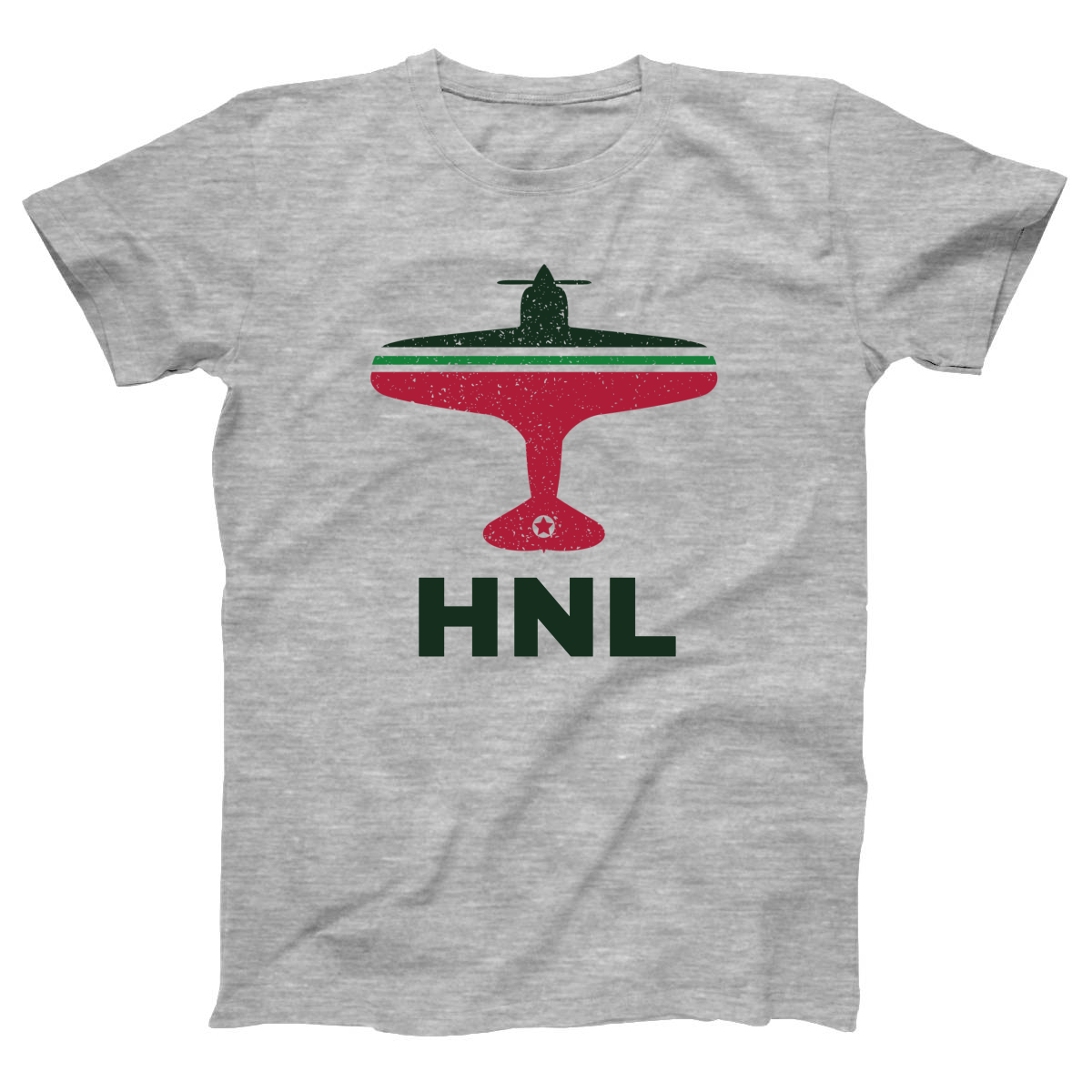 Fly Honolulu HNL Airport Women's T-shirt | Gray