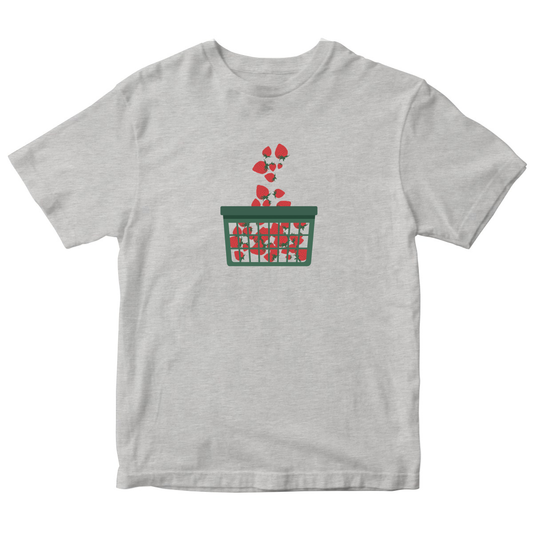 Strawberry Kids T-shirt | Gray