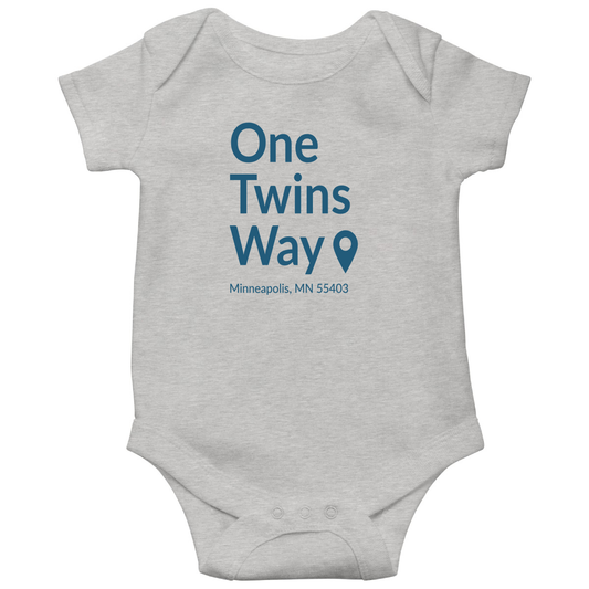 Minnesota Baseball Stadium Baby Bodysuits | Gray