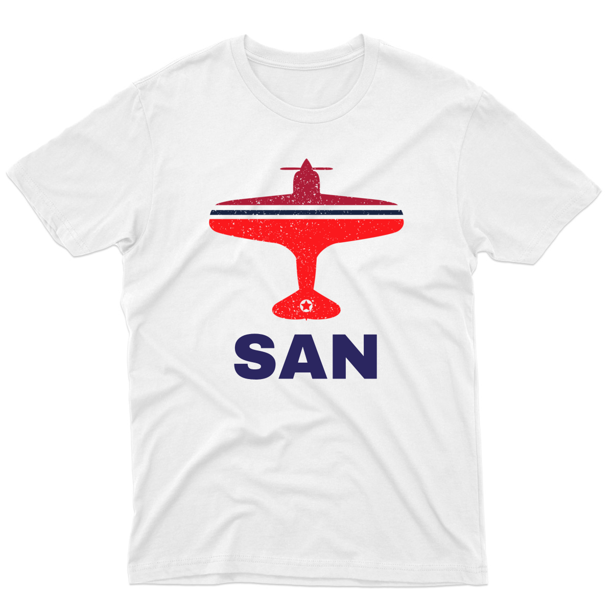 Fly San Diego SAN Airport Men's T-shirt | White