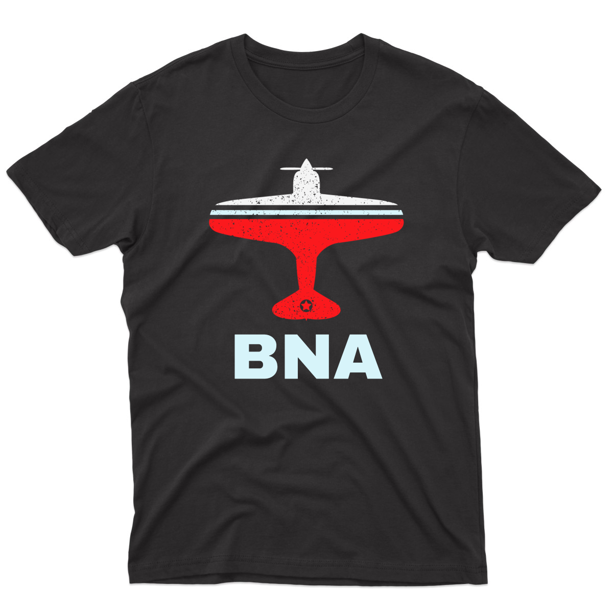 Fly Nashville BNA Airport Men's T-shirt | Black