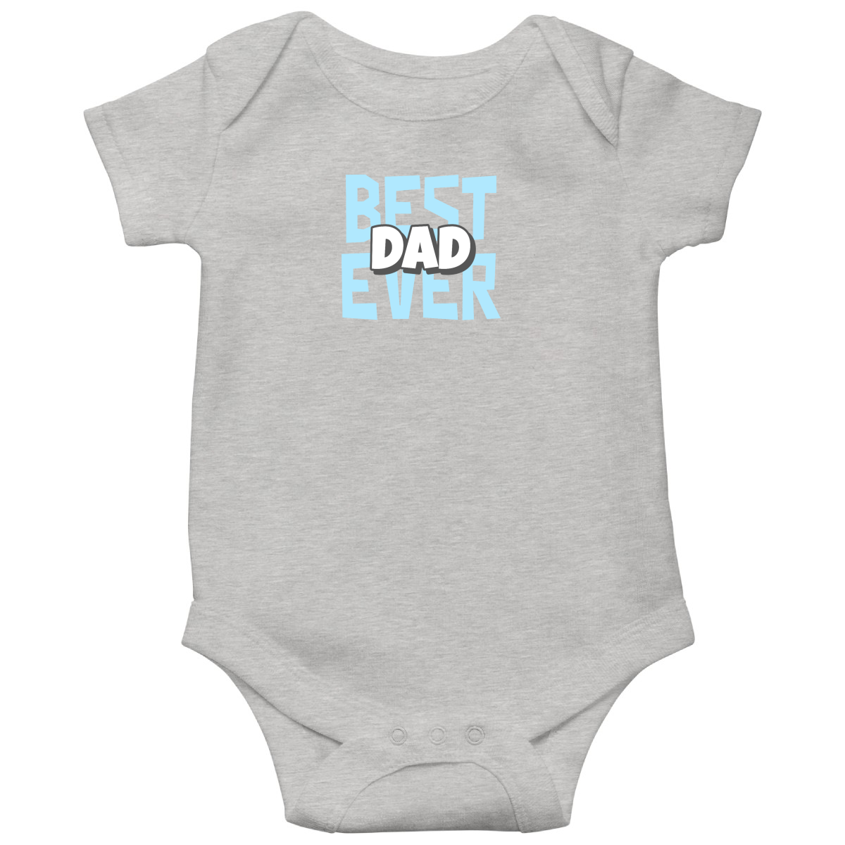 Best Dad Ever Baby Bodysuits | Gray