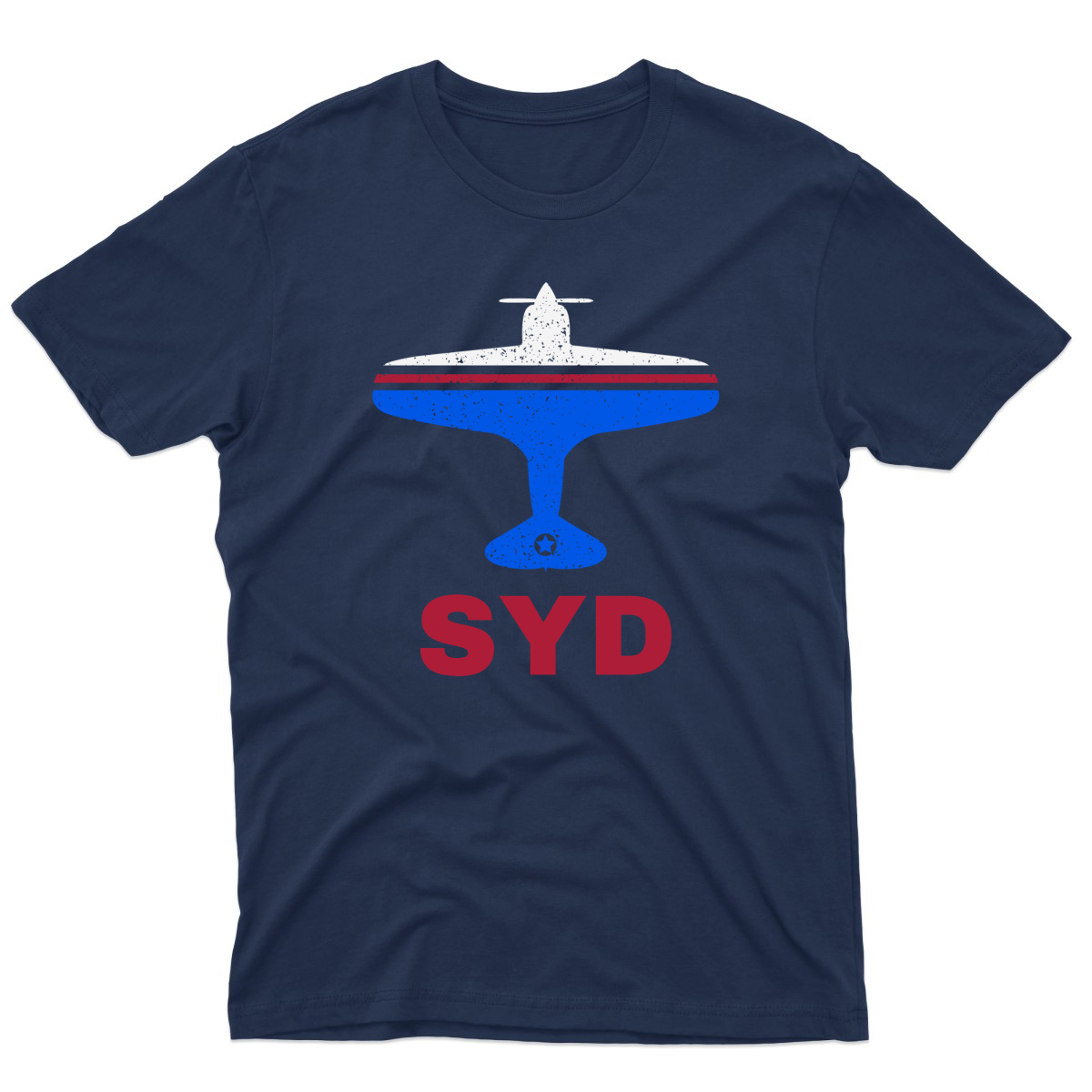 Fly Sydney SYD Airport Men's T-shirt | Navy