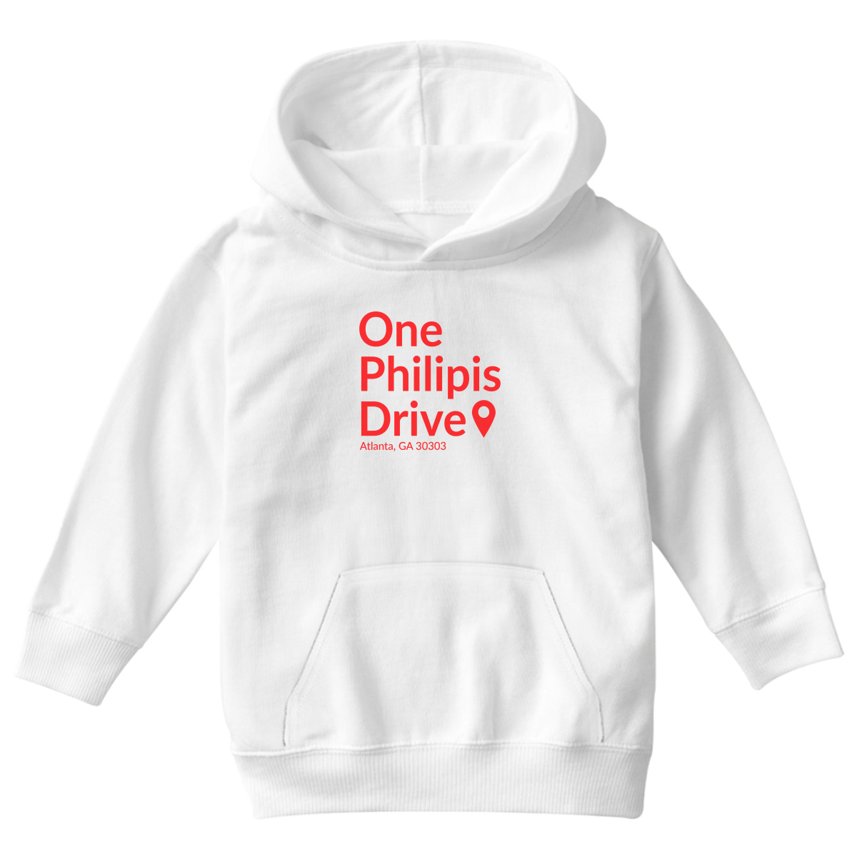 Atlanta Basketball Stadium Kids Hoodie | White
