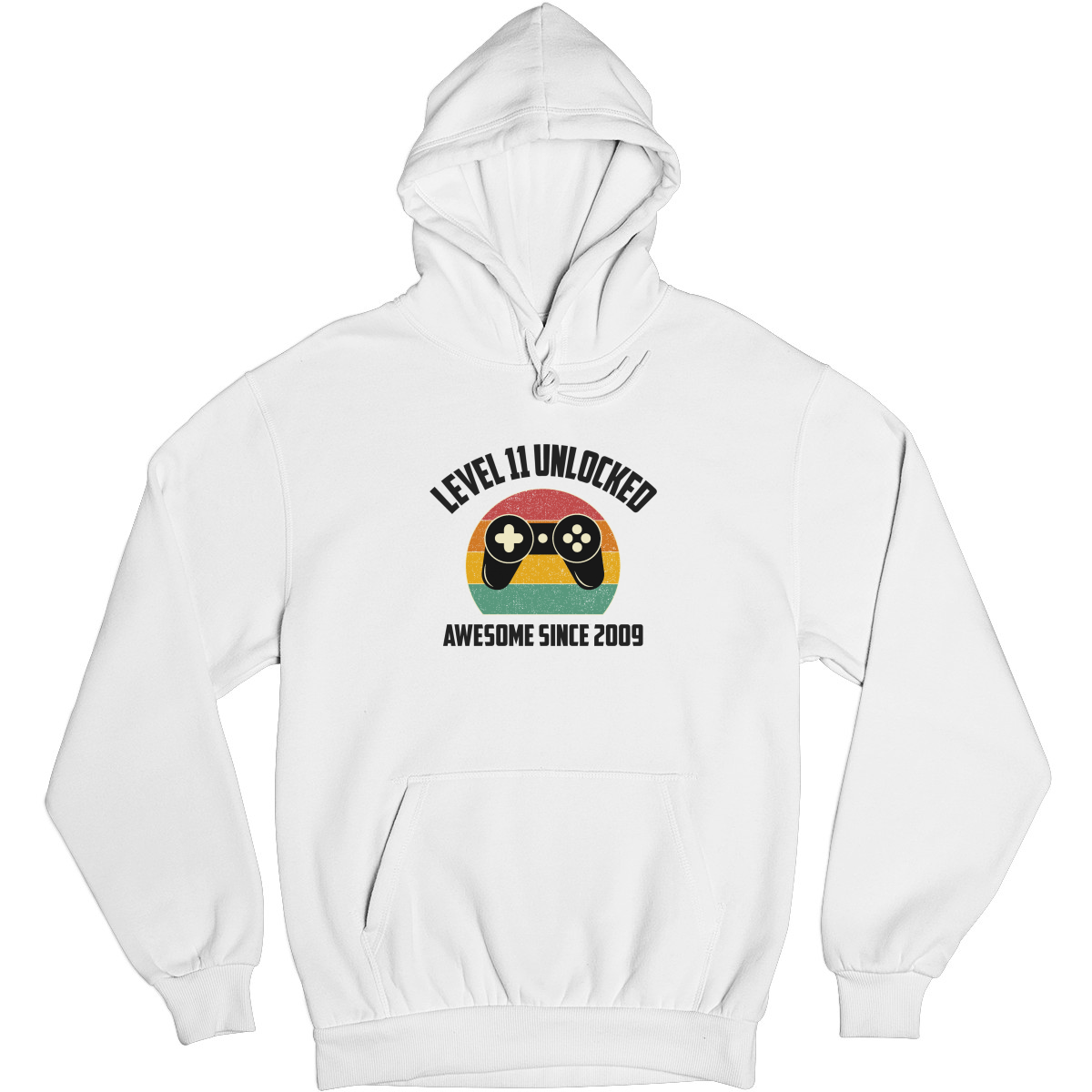 LEVEL 11 UNLOCKED Unisex Hoodie | White