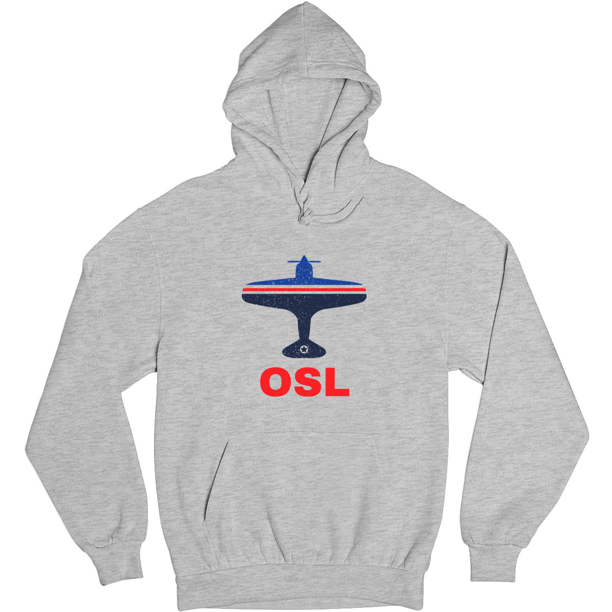 Fly Oslo OSL Airport Unisex Hoodie | Gray