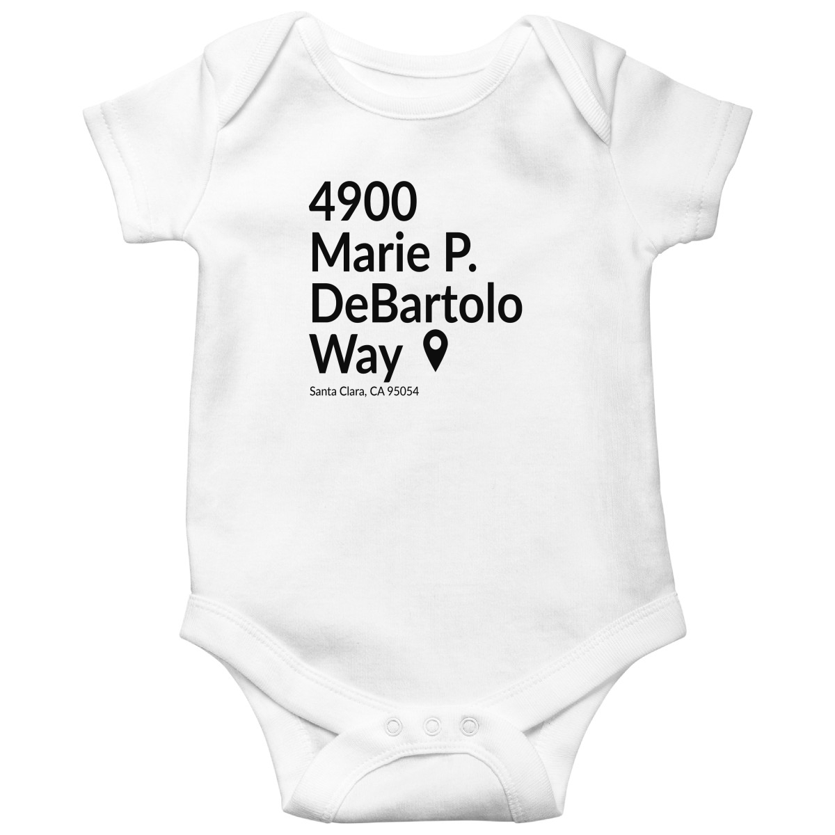 San Francisco Football Stadium Baby Bodysuits | White