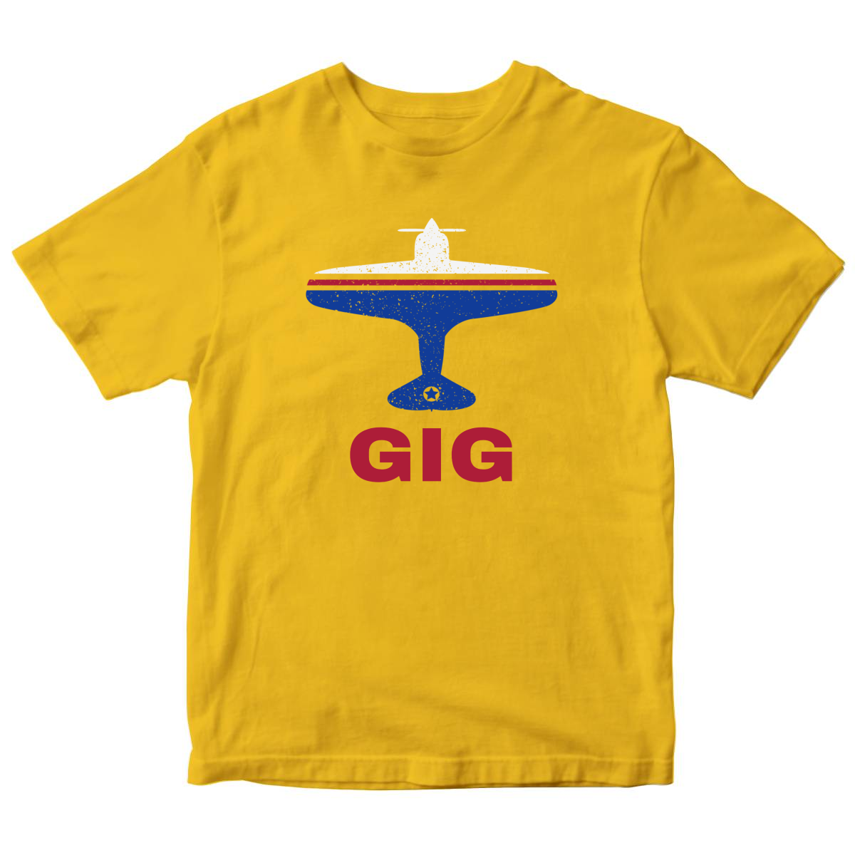 Fly Rio de Janerio GIG Airport Kids T-shirt | Yellow