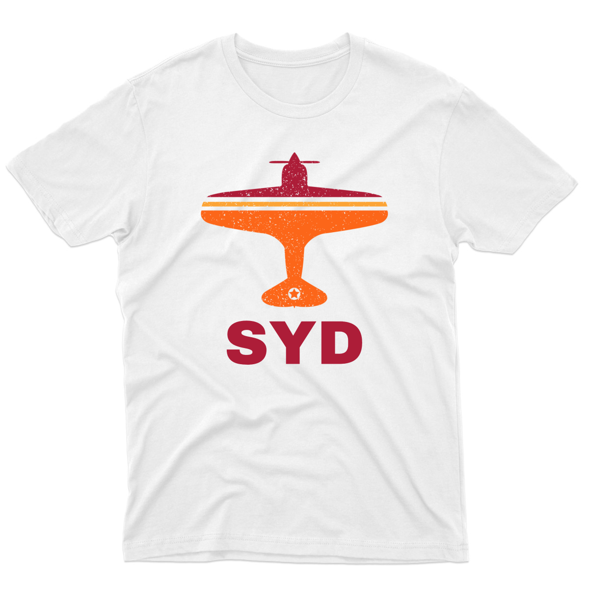 Fly Sydney SYD Airport Men's T-shirt | White