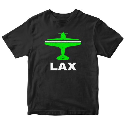 Fly Los Angeles LAX Airport Kids T-shirt | Black