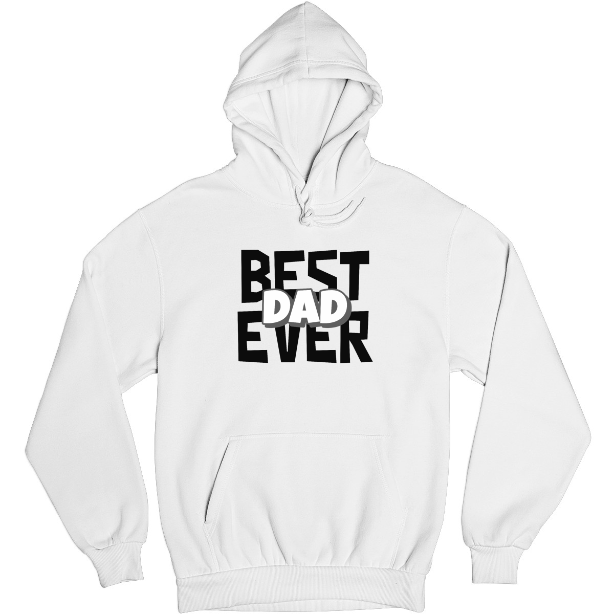 Best dad ever Unisex Hoodie | White