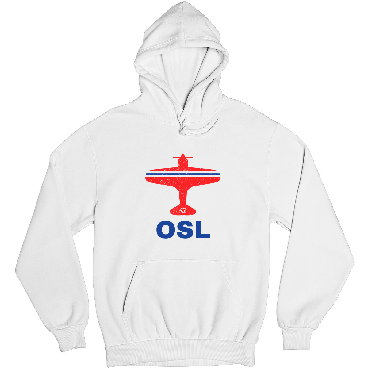 Fly Oslo OSL Airport Unisex Hoodie | White