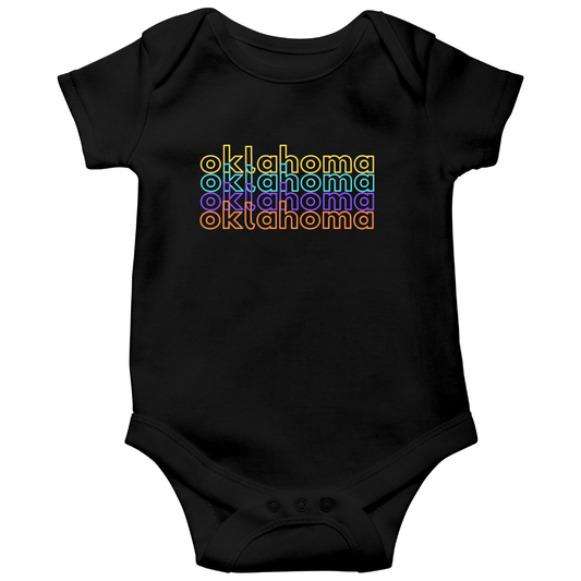 Oklahoma Baby Bodysuit | Black