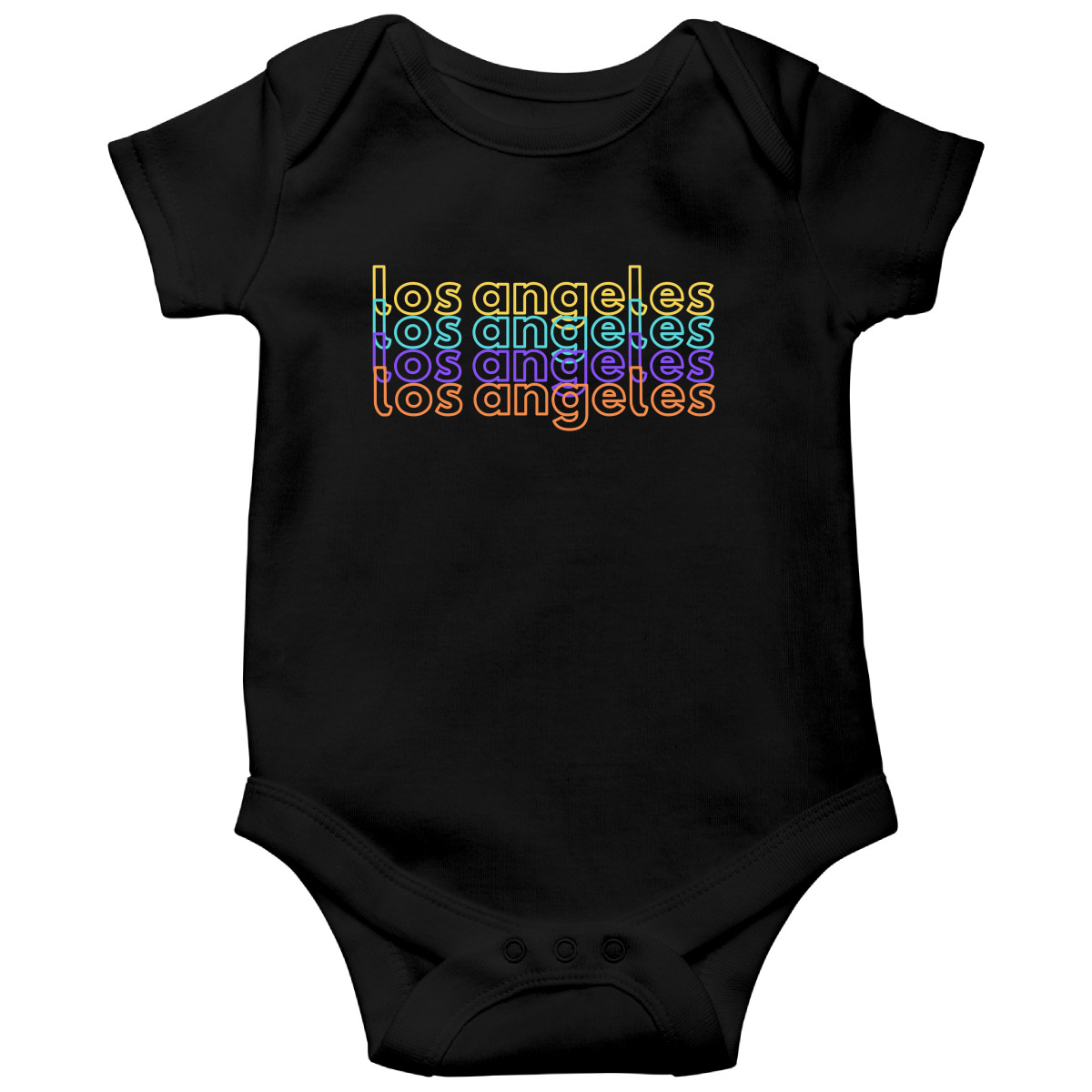 Los Angeles Baby Bodysuit | Black