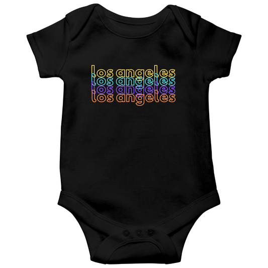 Los Angeles Baby Bodysuit | Black