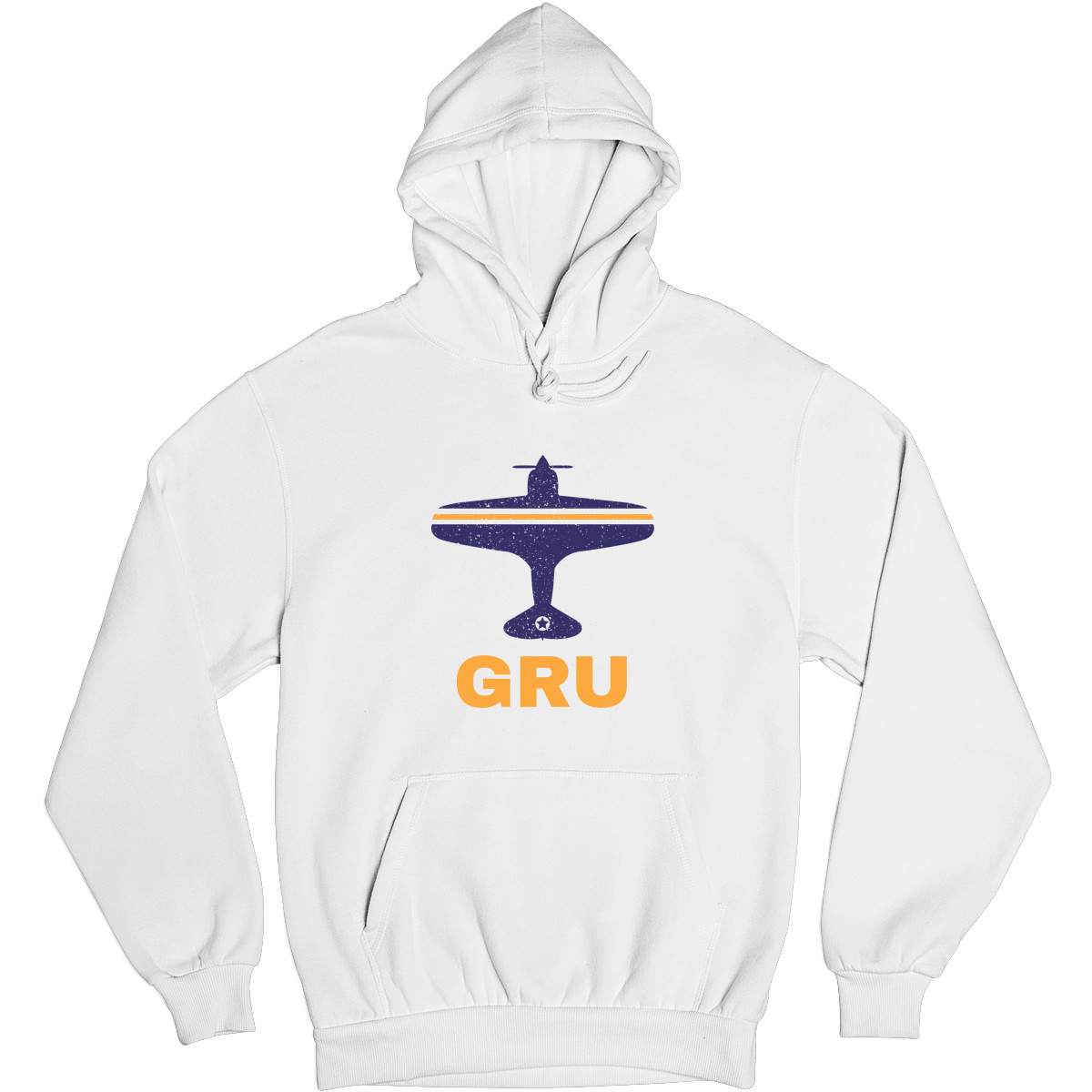 Fly Sao Paulo GRU Airport Unisex Hoodie | White