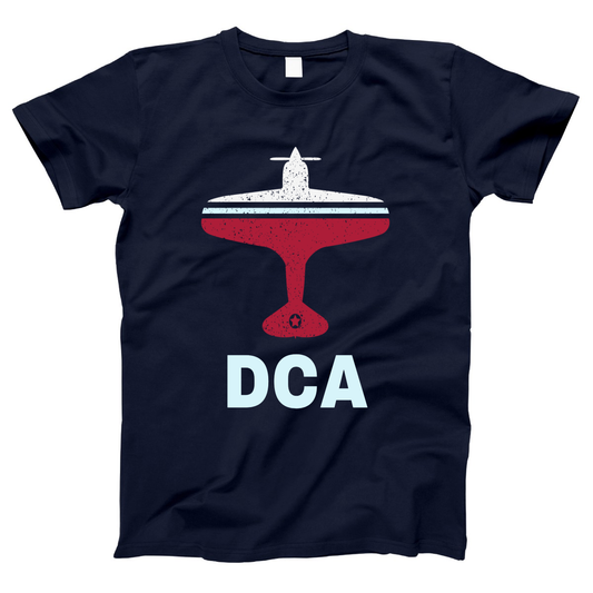 Fly Washington D.C. DCA Airport Women's T-shirt | Navy