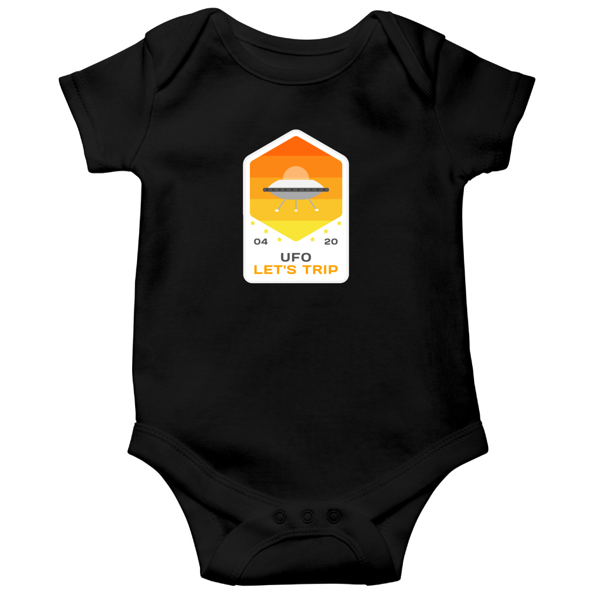 UFO Baby Bodysuits | Black