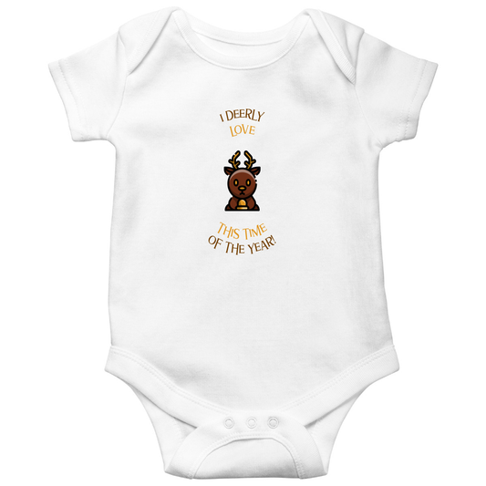 I Deerly Love This Time of the Year! Baby Bodysuits