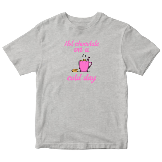 Hot Chocolate on a Cold Day Kids T-shirt | Gray