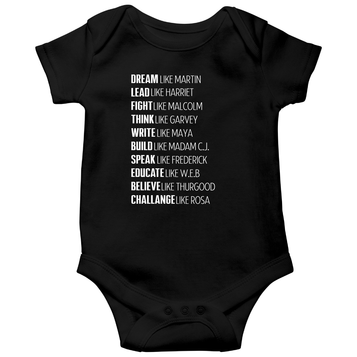 Activist Baby Bodysuits | Black