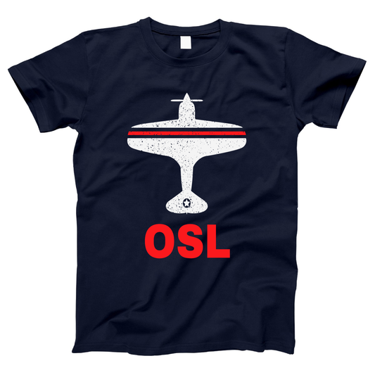 Fly Oslo OSL Airport Women's T-shirt | Navy