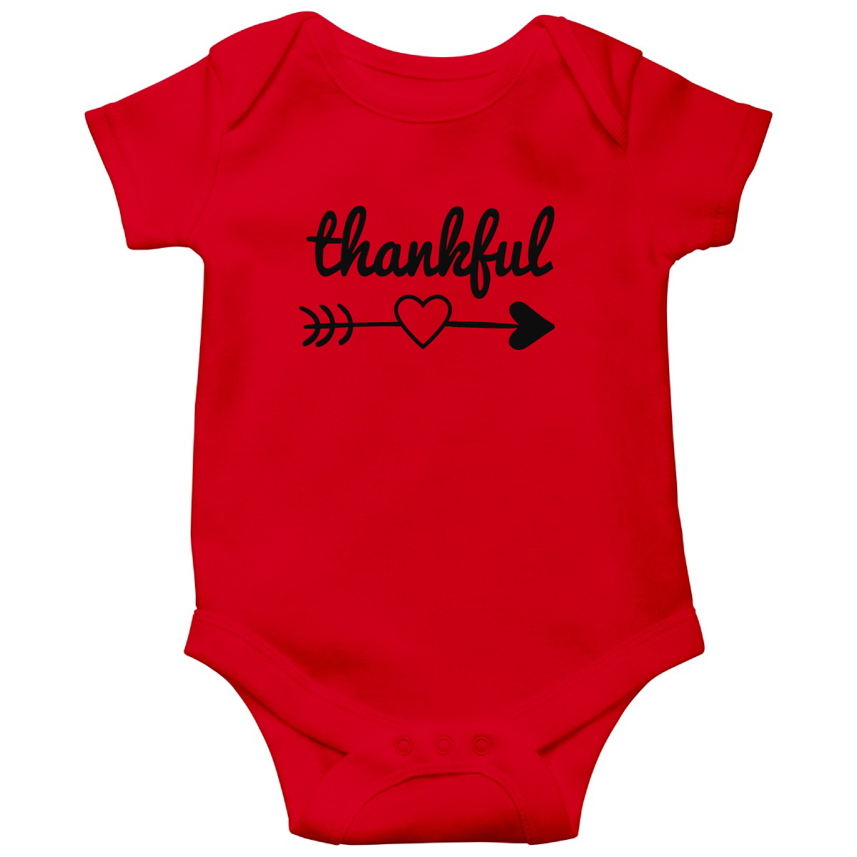Thankful Heart Baby Bodysuits | Red