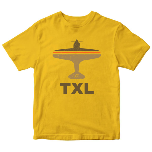 Fly Berlin TXL Airport Kids T-shirt | Yellow
