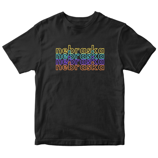 Nebraska Kids T-shirt | Black