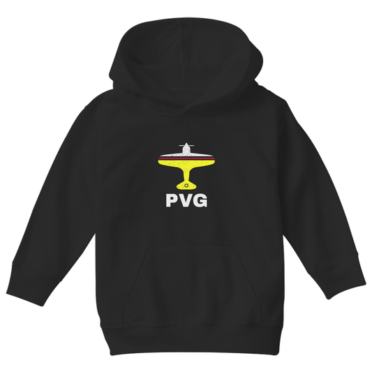 Fly Shanghai PVG Airport Kids Hoodie | Black