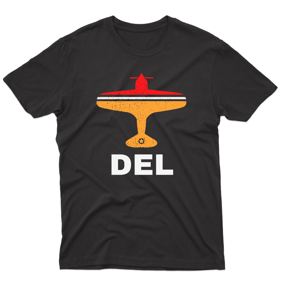 Fly Delhi DEL Airport Men's T-shirt | Black