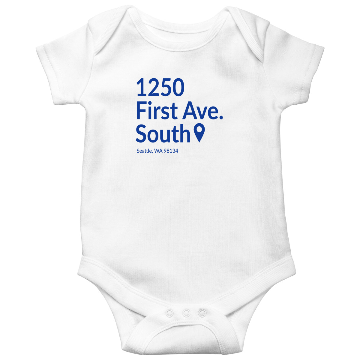 Seattle Baseball Stadium Baby Bodysuits | White