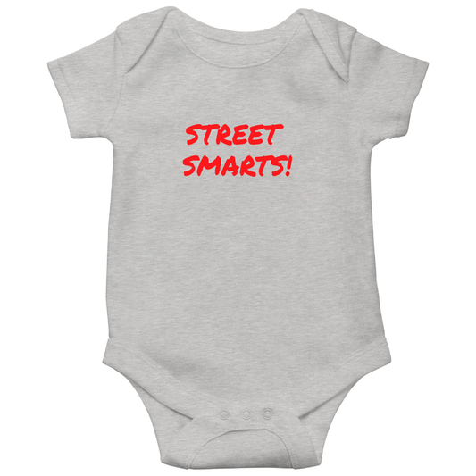 Street Smarts Baby Bodysuits | Gray