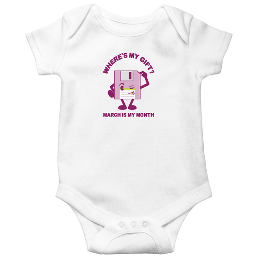 Where is my gift Baby Bodysuits | White