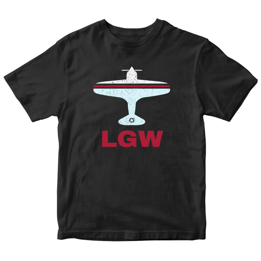 Fly London LGW Airport Kids T-shirt | Black
