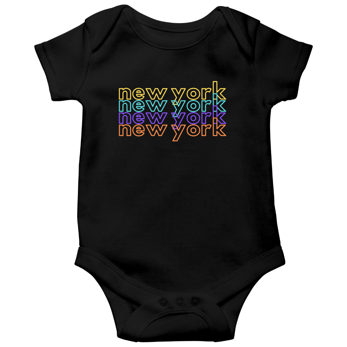 New York Baby Bodysuit | Black