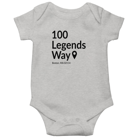 Boston Basketball Stadium  Baby Bodysuits | Gray